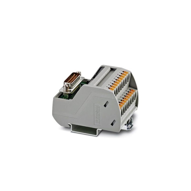 2904259 Phoenix Contact - Interface module - VIP-2/PT/D15SUB/M/LED VARIOFACE module, with push-in connection and D-SUB miniature pin strip, for mounting on NS 35 rails, with LED, 15-pos.