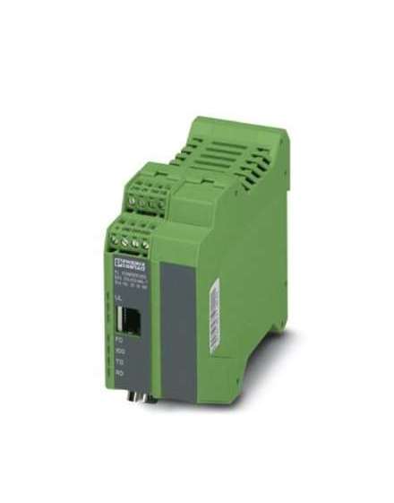 2904817 Phoenix Contact - Interface converters - FL COMSERVER UNI 232/422/485-T FL COMSERVER UNI-T, version with extended temperature range (-40°C to +70°C). For converting a serial RS-232/RS-422/RS-485 interface to Ethernet, supports TCP, UDP, Modbus gateway, and PPP applications, including COM port redirector software.