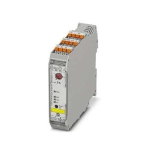 2906064 Phoenix Contact - Hybrid motor starter - ELR H3-IES-PT-24DC/500AC-9-T Hybrid motor starter for starting 3~ AC motors up to 550 V AC, with 24 V DC input, 9 A output current, emergency stop function, adjustable overload shutdown, higher transient voltage strength, and push-in connection.