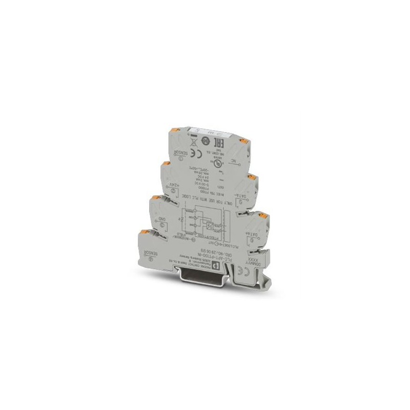 2906919 Phoenix Contact - Extension module - PLC-APT-PT100-IN Pt 100/Pt1000 temperature transducer for PLC logic logic modules (Generation 2 only), single-channel, signal type (Pt 100, Pt 1000) can be configured via DIP switch, Push-in connection