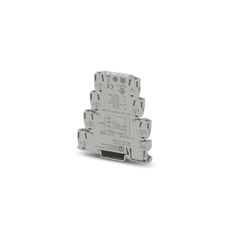 2906920 Phoenix Contact - Extension module - PLC-ASC-UI-OUT Analog output module for PLC logic logic modules (Generation 2 only), single-channel, signal type (4...20mA, 0...20mA, 0...10V, 2...10V) can be configured via DIP switch, screw connection