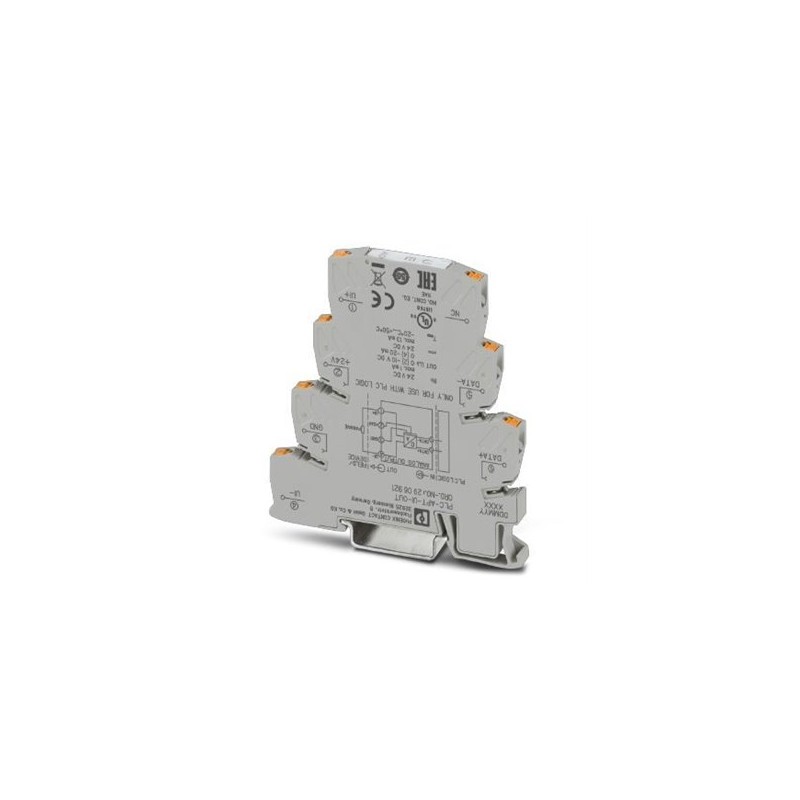 2906921 Phoenix Contact - Extension module - PLC-APT-UI-OUT Analog output module for PLC logic logic modules (Generation 2 only), single-channel, signal type (4...20mA, 0...20mA, 0...10V, 2...10V) can be configured via DIP switch, Push-in connection