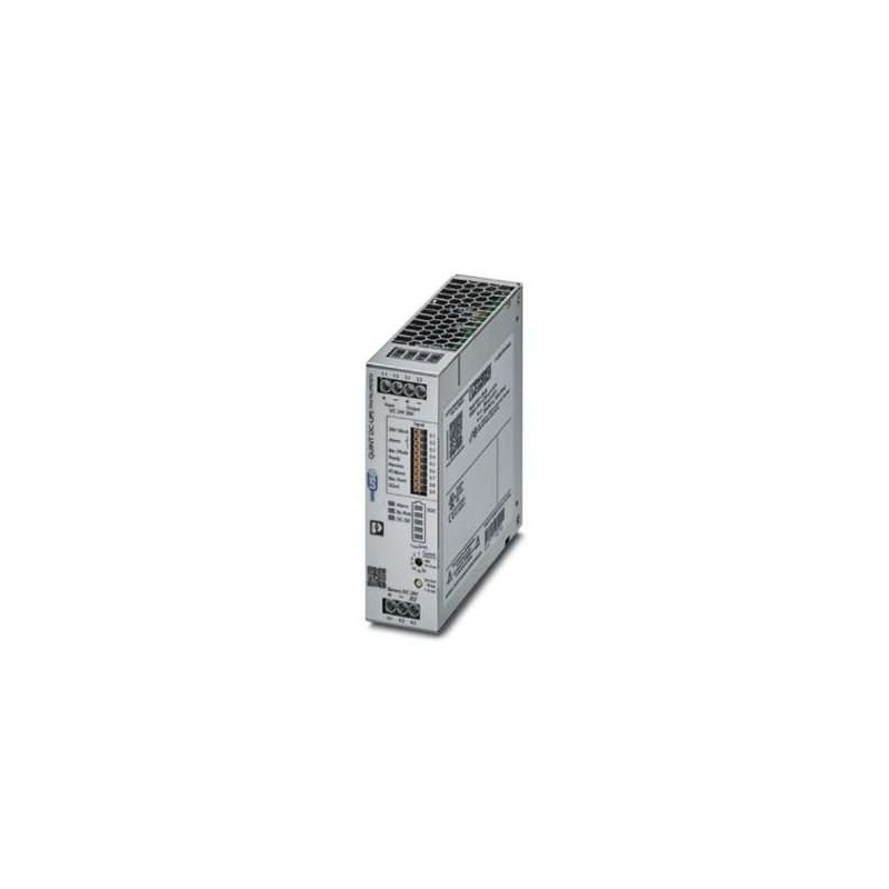 2907072 Phoenix Contact - QUINT4-UPS/24DC/24DC/20/USB QUINT UPS with IQ Technology, USB communication interface (Modbus/RTU), for DIN rail mounting, input: 24 V DC, output: 24 V DC / 20 A, charging current: 5 A