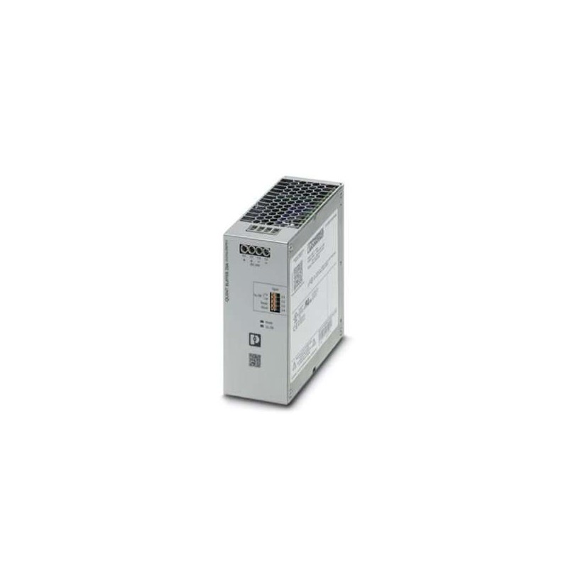 2907913 Phoenix Contact - Buffer module - QUINT4-BUFFER/24DC/20 QUINT buffer module with maintenance-free capacitor-based energy storage for DIN rail mounting, input: 24 V DC, output: 24 V DC/20 A, including mounted UTA 107 universal DIN rail adapter.
