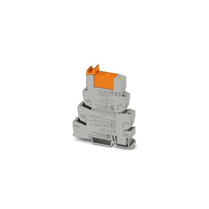2909518 Phoenix Contact - Relay Module - PLC-RSC-12DC/21HC/EX PLC-INTERFACE, consisting of DIN-rail-mountable basic terminal block in 14 mm with screw connection and plug-in relay with 10 A power contact, 1 changeover contact, 12 V DC input voltage. Approved according to ATEX/IECEx (Zone 2) and Ex Zone Class I, Div. 2.