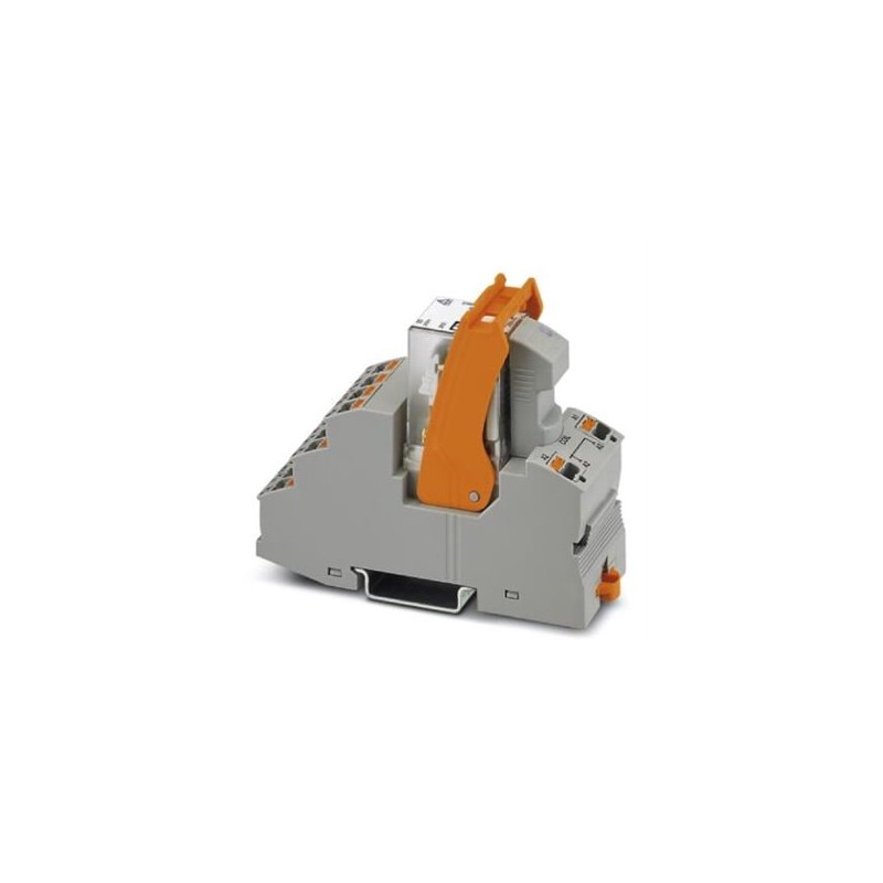 2909741 Phoenix Contact - Relay Module - RIF-2-RPT-LDP-24DC/4X21/EX Pre-assembled relay module consisting of: relay base, function plug-in module, power contact relay, and retaining bracket, approval in accordance with ATEX/IECEx (Zone 2) and Ex Zone Class I, Div. 2, Push-in connection, 4 PDTs, Input voltage: 24 VDC