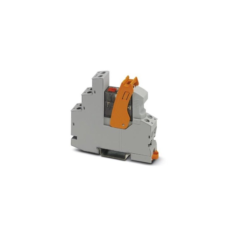 2909773 Phoenix Contact - Relay Module - RIF-1-RSC-LV-120AC/2X21MS Pre-assembled relay module with screw connection, consisting of: relay base, relay retaining bracket, plug-in interference suppression module, and power contact relay with test button and integrated status LED. Contact type: 2 changeover contacts. Input voltage: 120 V AC