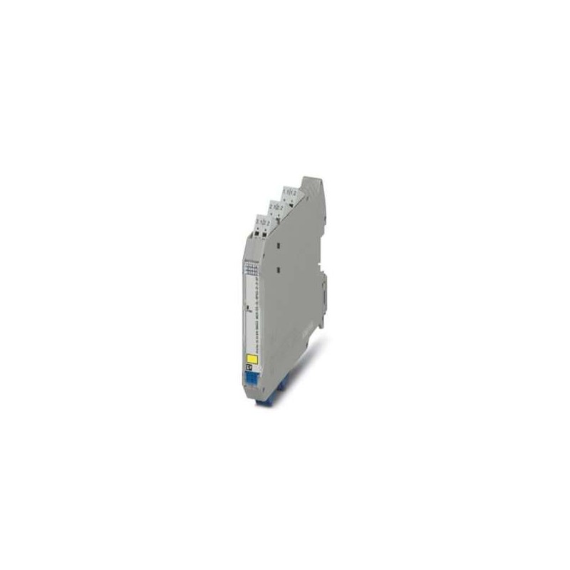2924676 Phoenix Contact - Signal isolator - MACX MCR-EX-SL-RPSS-2I-2I-SP Ex i measuring transducer repeater power supply, 2-channel, HART-transparent. Supplies Ex i 2-conductor measuring transducers and transmits the 4¦20 mA signal from the Ex area to the safe area. 5-way electrical isolation, Push-in connection, up to SIL 3, PL.