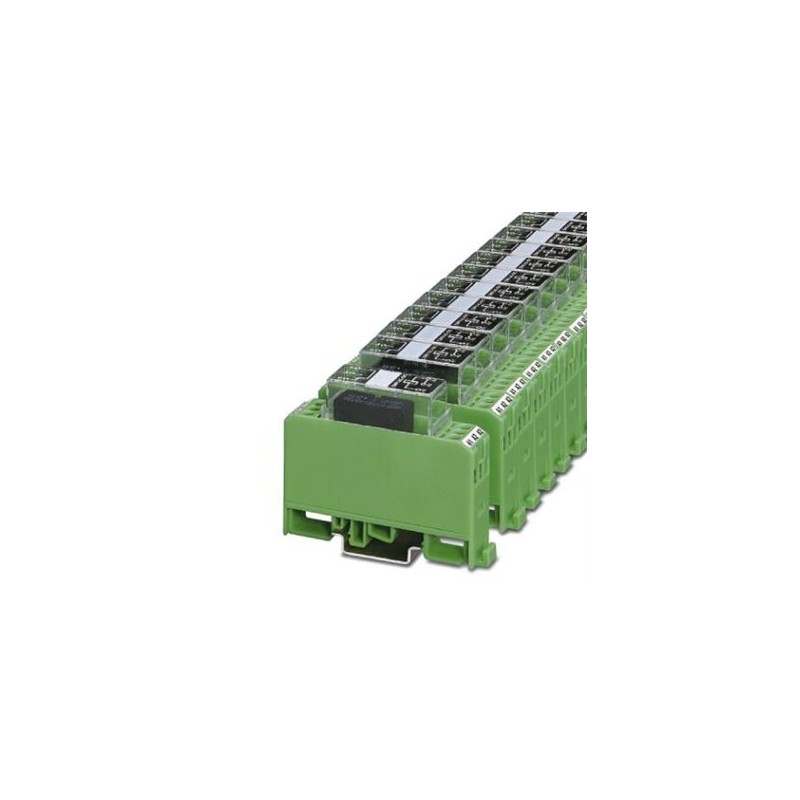 2944520 Phoenix Contact - Relay Module - EMG 17-REL/KSR-230/21AU Relay module, with soldered-in miniature switching relay, contact (AgPd60 5 m hard gold-plated): Medium to large loads, double A2 connection, 1 PDT, input voltage 230 V AC/DC