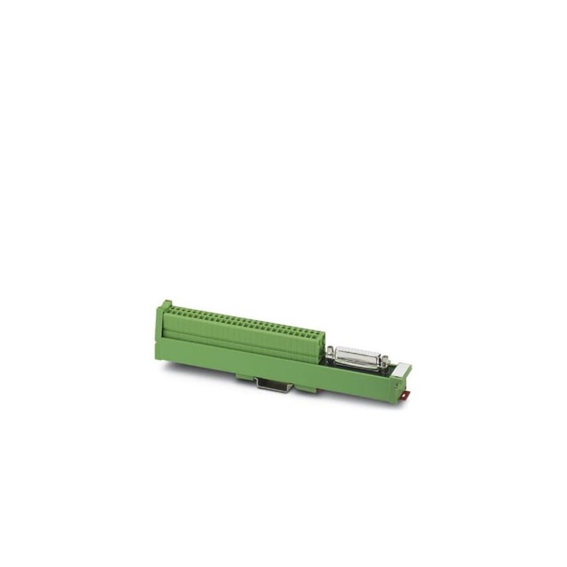 2959609 Phoenix Contact - Interface module - UM 25-D25SUB/B/FRONT/Q VARIOFACE SLIM LINE, with screw connection and D-subminiature socket strip, for assembly at a right angle on NS 35/7.5, 25 positions