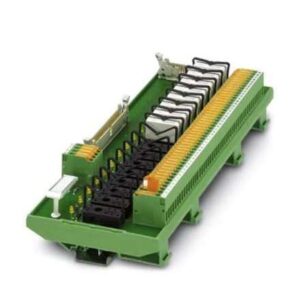2962382 Phoenix Contact - Active module - UM-16 RELS/KSR-G24/21/MT/PLC VARIOFACE output module, with plug-in bases for 16 miniature relays, 1 PDT each, for 24 V DC, with knife disconnect terminal blocks in the output (without relays)