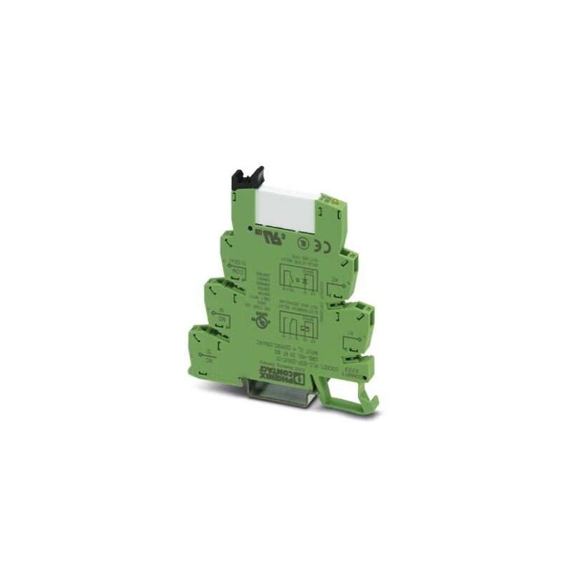 2966537 Phoenix Contact - Relay Module - PLC-RSP-230UC/21 PLC relay, consisting of base terminal block PLC-BSP.../21 with spring-cage connection and pluggable miniature relay with power contact, for assembly on DIN rail NS 35/7.5, 1 PDT, input voltage 230 V AC / 220 V DC