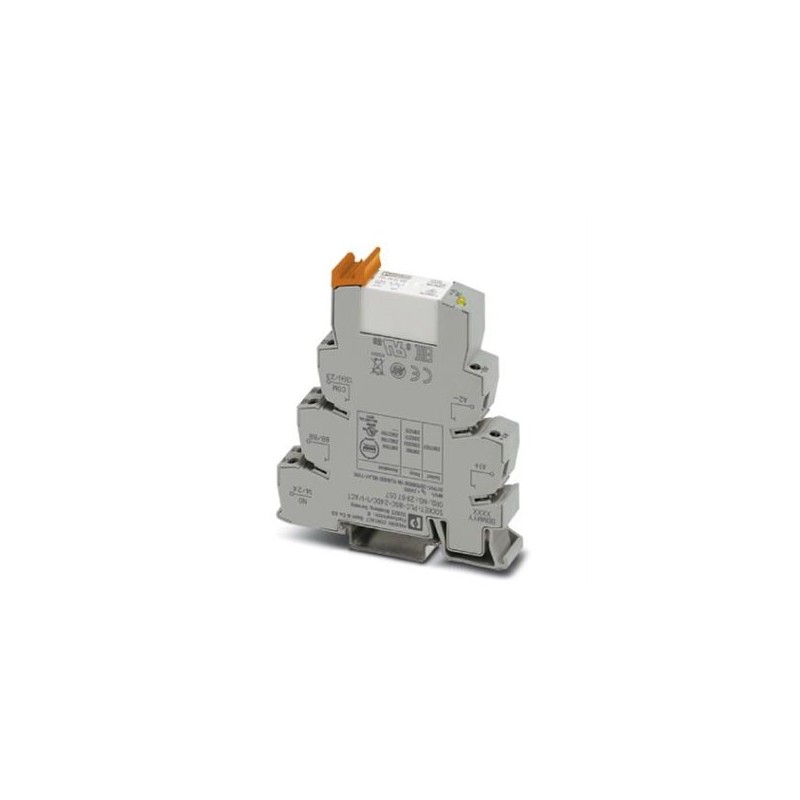 2967109 Phoenix Contact - Relay Module - PLC-RSC- 24DC/ 1- 1/ACT PLC-INTERFACE for output functions, consisting of PLC-BSC.../ACT basic terminal block with screw connection and plug-in miniature relay with power contact, for mounting on DIN rail NS 35/7,5, 2 N/O contacts (1-1), input voltage 24 V DC