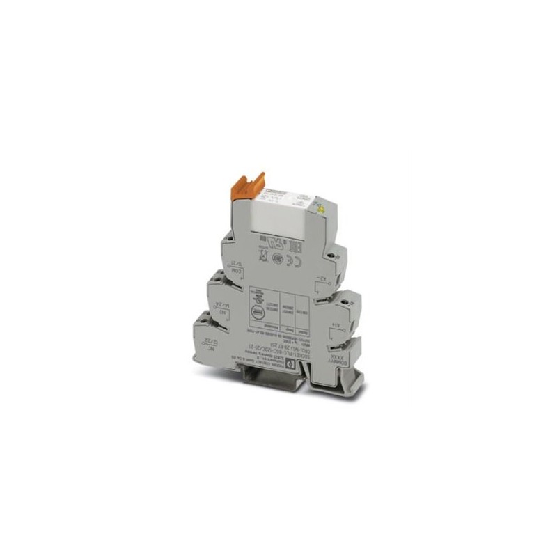 2967277 Phoenix Contact - Relay Module - PLC-RSC- 12DC/21-21AU PLC-INTERFACE, consisting of PLC-BSC.../21 basic terminal block with screw connection and plug-in miniature relay with multi-layer gold contact, for mounting on DIN rail NS 35/7,5, 2 PDTs, input voltage 12 V DC