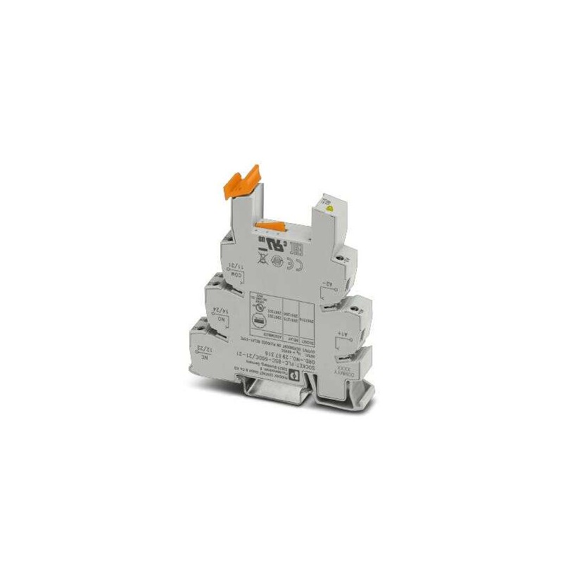 2967316 Phoenix Contact - PLC-BSC- 60DC/21-21 14 mm PLC basic terminal block with screw connection, without relay or solid-state relay, for mounting on DIN rail NS 35/7,5, 2 PDTs, input voltage 60 V DC