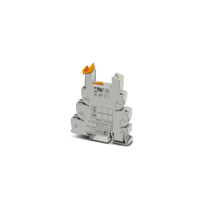 2967824 Phoenix Contact - Relay base - PLC-BSC-230UC/21HC 14 mm PLC basic terminal block for high continuous currents with screw connection, without relay or solid-state relay, for mounting on DIN rail NS 35/7,5, 1 PDT, input voltage 230 V AC/DC