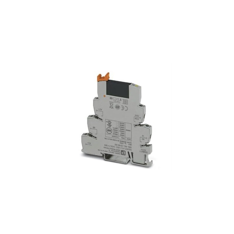 2967840 Phoenix Contact - Solid-state relay module - PLC-OSC- 24DC/230AC/ 1 PLC-INTERFACE, consisting of PLC-BSC.../21 basic terminal block with screw connection and plug-in miniature solid-state relay, for mounting on DIN rail NS 35/7,5, 1 N/O contact, input: 24 V DC, output: 24 - 253 V AC/0.75 A
