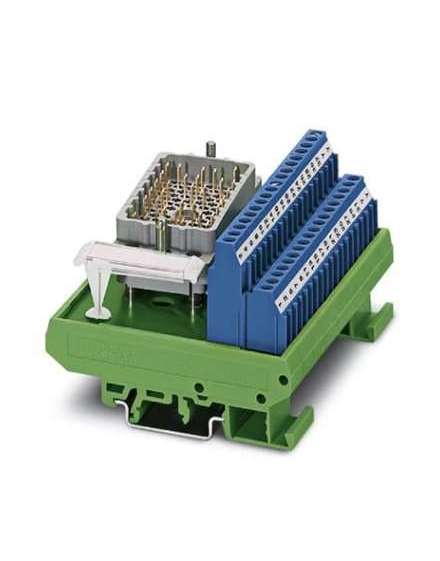 2969068 Phoenix Contact - Interface module - UMK- EC90/32/EX-XUR Interface module, connection 1: Screw connection, connection 2: ELCO connector 1x 32-position (Pin strip type 8016 (EEx i protection), right)