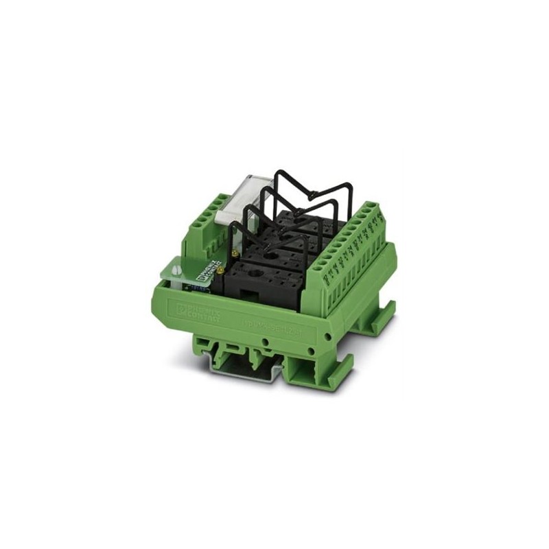 2971344 Phoenix Contact - Multiple relay module - UMK- 4 RM 24 VARIOFACE module, for 4 plug-in miniature relays or miniature optocouplers, with LED, 24 V AC/DC input voltage