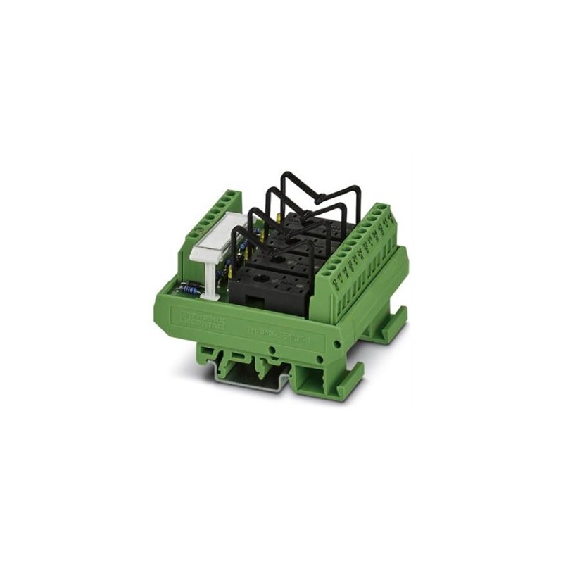 2972851 Phoenix Contact - Multiple relay module - UMK- 4 RM 60DC VARIOFACE module, for 4 plug-in miniature relays or miniature optocouplers, with LED, 48 - 60 V DC input voltage