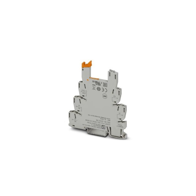 2980319 Phoenix Contact - Relay base - PLC-BSC-120UC/21/SO46 6.2 mm PLC basic terminal block with interference current and interference voltage protection on the control side, with screw connection, without relay or solid-state relay, for mounting on DIN rail NS 35/7,5, with integrated RCZ filter, 1 PDT, input voltage 120 V AC