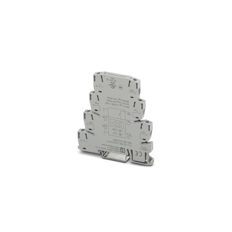 2982663 Phoenix Contact - Solid-state relay module - PLC-SC-EIK 1-SVN 24P/P PLC-INTERFACE for NAMUR applications, consisting of PLC-BSC.../21 basic terminal block with screw connection and integrated circuit, for mounting on DIN rail NS 35/7,5, positive switching, 1 N/O contact, input voltage 24 V DC