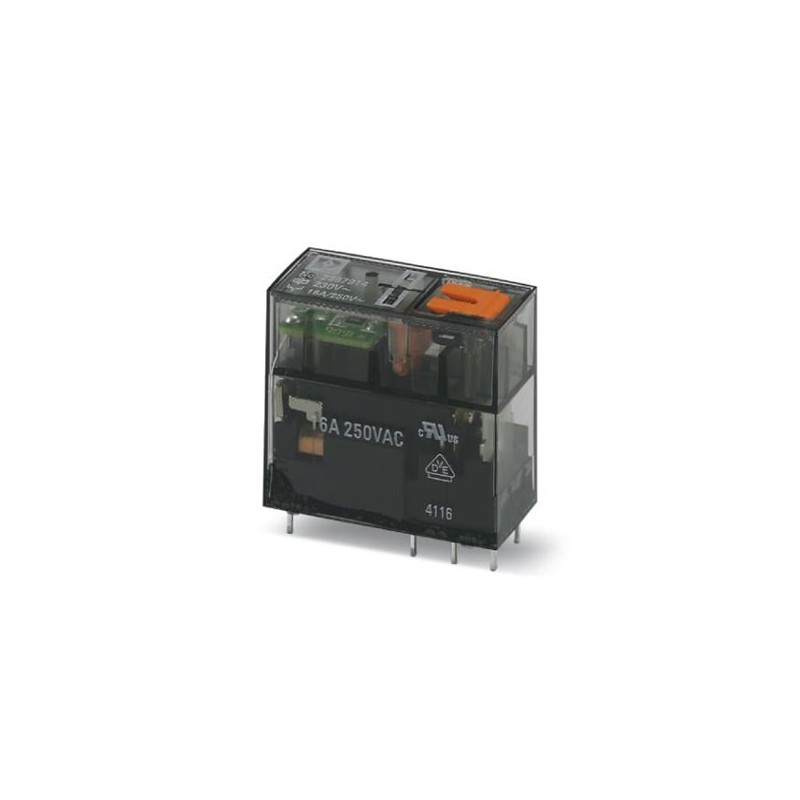 2987914 Phoenix Contact - Single relay - REL-MR-230AC/21HC/MS Plug-in miniature relay, with power contact, 1 PDT, test button, mechanical switch position indicator, status LED, input voltage 230 V AC