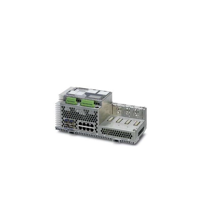 2989200 Phoenix Contact - Industrial Ethernet Switch - FL SWITCH GHS 12G/8 Ethernet Gigabit Modular Switch with eight 10/100/1000 Mbps RJ45 ports and four 1000 Mbps SFP ports, can be extended by an extension station to up to 28 ports