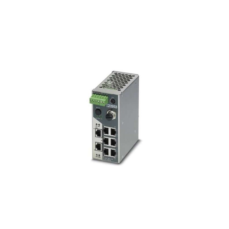 2989365 Phoenix Contact - Industrial Ethernet Switch - FL NAT SMN 8TX Smart Managed Narrow NAT switch with eight 10/100 Mbps RJ45 ports and 1:1 NAT router function