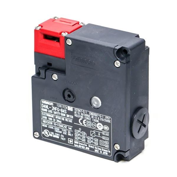 D4NL-4DFA-BS Omron D4NL switch, M20, 2NC + 2NC, Mechanical lock/24 VDC solenoid release, 10 to 115 VAC/VDC(orange LED indicator), release key position: front