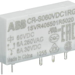 1SVR405501R3020 ABB - CR-S024VDC1RG CR-S024VDC1RG Pluggable interface relay 1c/o, A1-A2=24VDC, Output=6A/250VAC