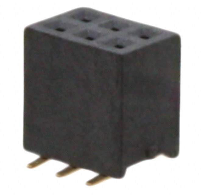 20021321-00006C4LF Amphenol Board to Board connectors, PCB mounted Receptacle, Vertical, Surface Mount, Double Row, 6 Positions, 1.27mm (0.05inch) pitch