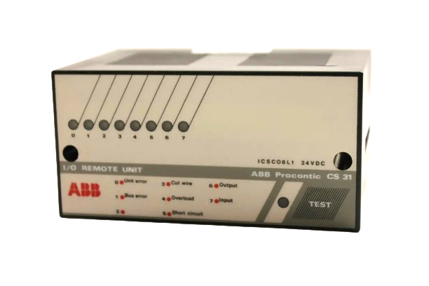 FPR3319101R0084 ABB - ICSC08L1 I/O REMOTE UNIT,NUMBER OF INPUTS/OUTPUTS: 8, 0.5 AMP, SUPPLY VOLTAGE: 24 VDC