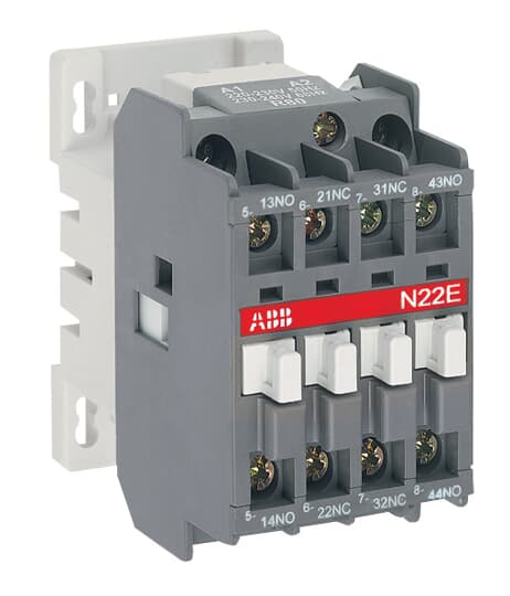 1SBH141001R8022 ABB - N22E 220-230V 50Hz / 230-240V 60Hz contactor relays are used for switching auxiliary circuits and control circuits - Poles: 4-pole contactor relays (mechanically linked contact elements available) - Control circuit: AC operated with laminated magnet circuit