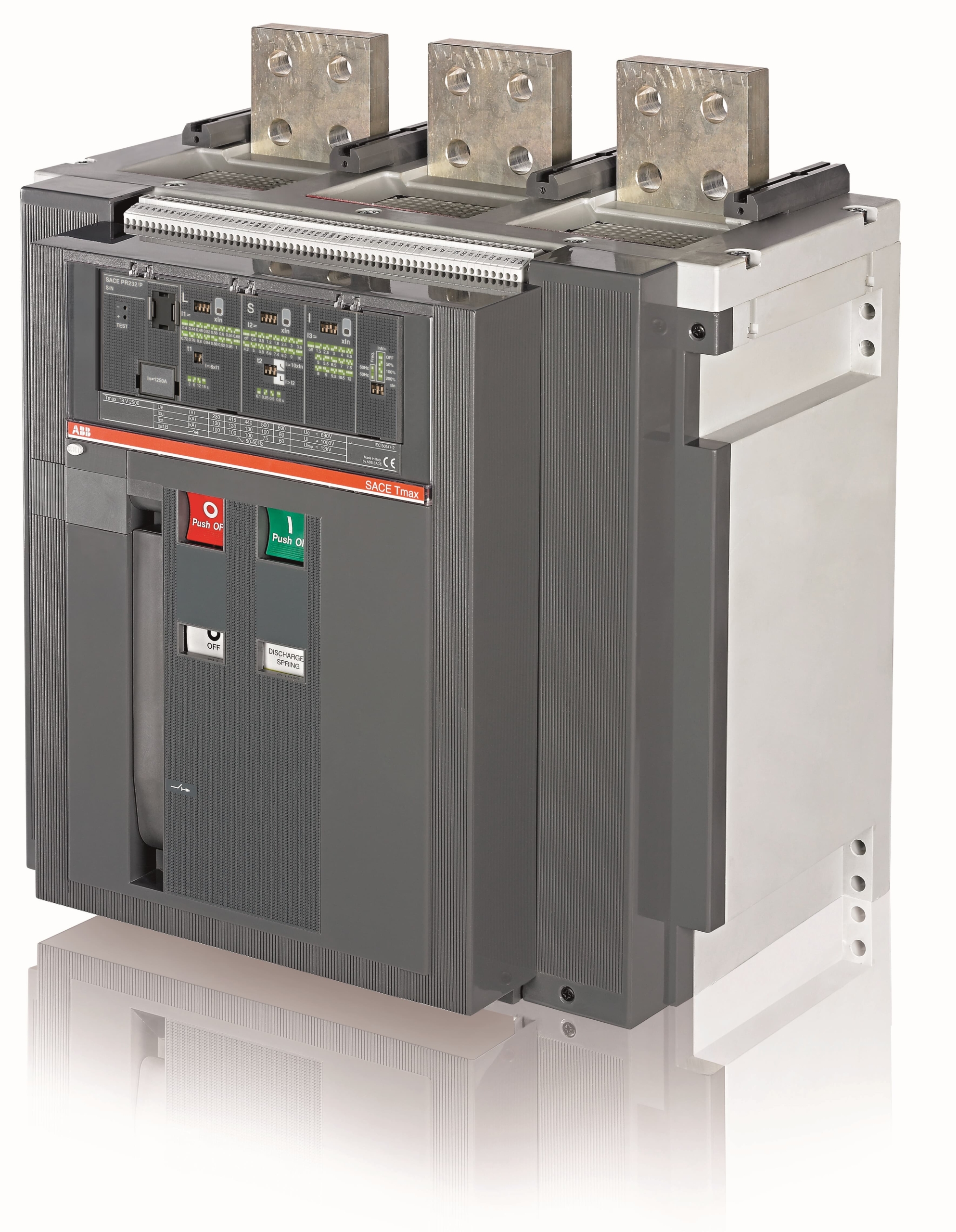 1SDA065795R1 ABB - T8V 3200 PR332/P LSIG In=3200A 3p F VR Moulded Case Circuit Breaker, 3 Poles, 3200 A, 690 V ac, 100 kA @ 220 V ac, Electro Magnetic Trip, 282 x 427 x 382 mm