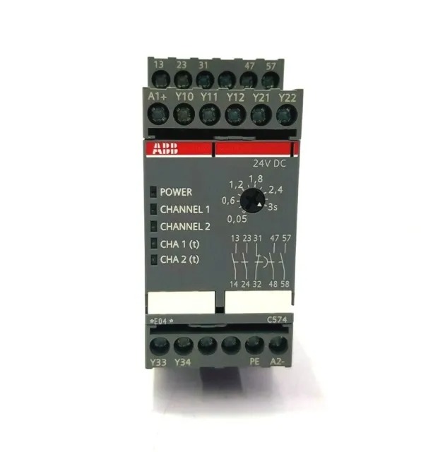 1SAR503041R0003 ABB - C574 SAFETY RELAY E STOP W/DOOR 24VDC.  - C574 E-STOP DOOR MON TD 24VDC