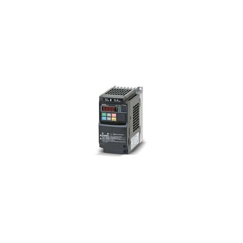 3G3AX-MX2-EIO15-E Omron Extra I/O option board, 1 analog voltage input, 1 analog current input, 1 analog voltage output, 8 discrete logic inputs, 4 discrete logic outputs