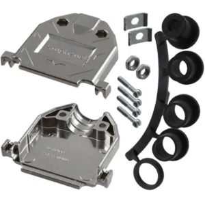 17E17262 Amphenol Metalized Plastic Backshell, Top Entry, 25pin SD or 44pin HD Shell size