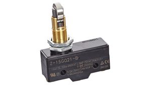 Z-15GQ21 Omron Panel mount cross roller plunger, General load General type, SPDT, Rated through current 15 A, Solder terminal