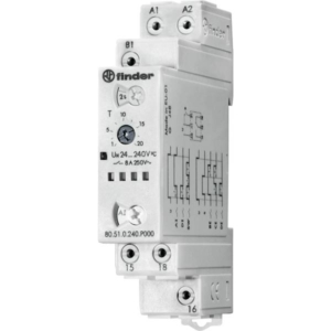 80.51.0.240.P000 Finder Finder 80.51.0.240.P000 Multifunctional time relay 1 pc. Time range: 0.1 s - 24 h 1 exchange