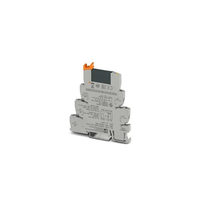 5603260 Phoenix Contact - Optocoupler - PLC-OSC- 24DC/ 24DC/ 2/C1D2 PLC-INTERFACE, consisting of DIN rail-mountable basic terminal block with screw connection and plug-in miniature solid-state relay, input: 24VDC, output: 3 ... 33VDC/3A, UL/cUL: approved for use in Ex Zone Class I, Div. 2