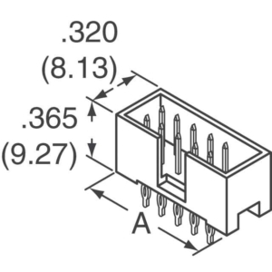 10073456-019LF Amphenol Quickie Header, Wire to Board Connector, Double Row, 20 Positions, Press-Fit Slimline Header 2.54 mm 0.76 μm (30 μin.) Gold or GXT Mating Plating.