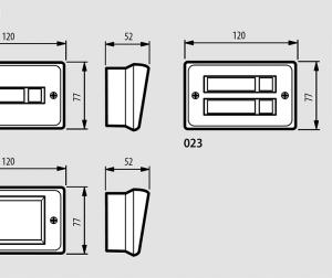 023 BTicino 2 Illuminated push buttons for doorbell systems wall-mounted and recessed installation