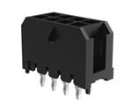 10127721-081GLF Amphenol Pwr 3.0, Dual Row, Vertical Through Hole Header, 8 Position, 3.2mm Kink Tail (100μin Tin) plating, GW Compatible LCP, Black Color,Tray Packing.