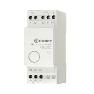 13.01.8.230.0000 Finder Electronic pulse relays monostable/bistable-mounting on DIN N bar contacts: 1 CO Contact material: AgSnO2 Rated voltage: 250 V. Mounting: AMD Composition: control element Color: white Execution: current relay Sizing: 16 A. frequency: 50 to 60 Hz.