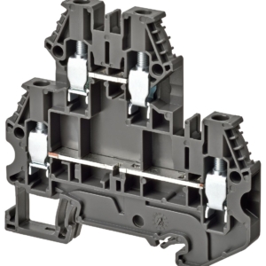 XW5T-S4.0-1.1-2 Omron Omron DIN Rail Terminal Block, Gray, Double Level, 30 (UL) A, 32 (IEC) A