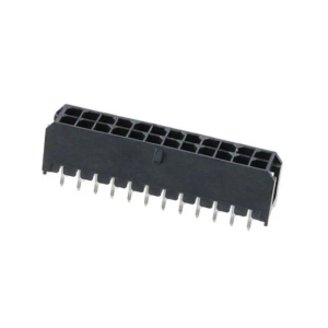 10127721-241LF Amphenol Pwr 3.0, Dual Row, Vertical Through Hole Header, 24 Position, 3.2mm Kink Tail (100μin Tin) plating, Non GW Compatible LCP, Black Color,Tray Packing.