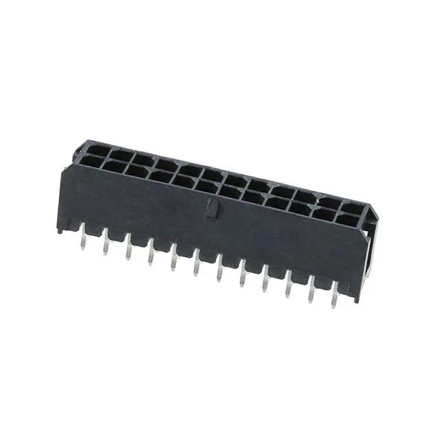10127721-241LF Amphenol Pwr 3.0, Dual Row, Vertical Through Hole Header, 24 Position, 3.2mm Kink Tail (100μin Tin) plating, Non GW Compatible LCP, Black Color,Tray Packing.