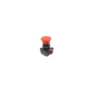 A22NE-M-P202-C Omron EMERGENCY STOP SWITCH, PUSH-IN, 24 VAC/DC ILLUMINATED, 40 MM DIA, PUSH-LOCK/TURN-RESET, 2NC