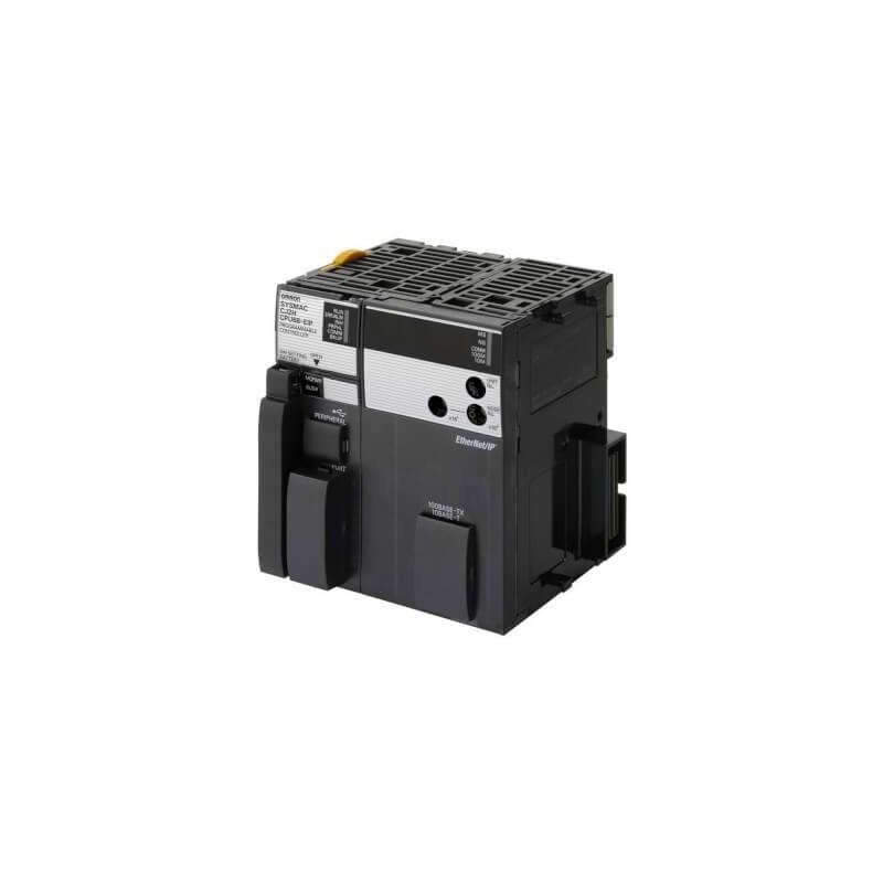 CJ2H-CPU64 Omron CPU, 50K steps program, 32K words data memory, 32K words x 4 banks EM, 2560 I/O max, RS-232C serial port, USB programming port, 3 expansion racks max.